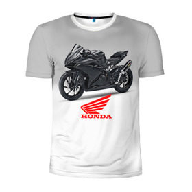 Мужская футболка 3D спортивная с принтом Honda 3 в Тюмени, 100% полиэстер с улучшенными характеристиками | приталенный силуэт, круглая горловина, широкие плечи, сужается к линии бедра | honda | moto | мото | мотоцикл | мотоциклы | хонда