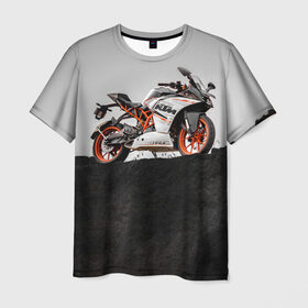 Мужская футболка 3D с принтом KTM 5 в Тюмени, 100% полиэфир | прямой крой, круглый вырез горловины, длина до линии бедер | Тематика изображения на принте: ktm | moto | катээм | ктм | мото | мотоцикл | мотоциклы