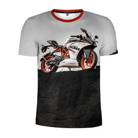 Мужская футболка 3D спортивная с принтом KTM 5 в Тюмени, 100% полиэстер с улучшенными характеристиками | приталенный силуэт, круглая горловина, широкие плечи, сужается к линии бедра | ktm | moto | катээм | ктм | мото | мотоцикл | мотоциклы