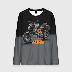 Мужской лонгслив 3D с принтом KTM 4 в Тюмени, 100% полиэстер | длинные рукава, круглый вырез горловины, полуприлегающий силуэт | ktm | moto | катээм | ктм | мото | мотоцикл | мотоциклы