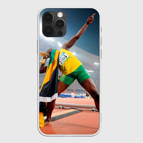 Чехол для iPhone 12 Pro Max с принтом Болт в Тюмени, Силикон |  | Тематика изображения на принте: bolt | атлетика | бег | олимпиада | усэйн