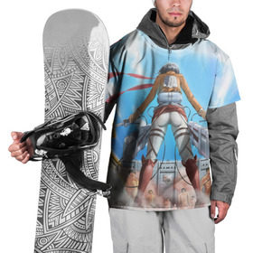 Накидка на куртку 3D с принтом Back в Тюмени, 100% полиэстер |  | Тематика изображения на принте: attack on titan | атака титанов | вторжение гигантов | микаса