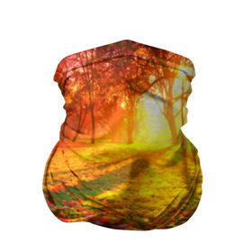Бандана-труба 3D с принтом Осень в Тюмени, 100% полиэстер, ткань с особыми свойствами — Activecool | плотность 150‒180 г/м2; хорошо тянется, но сохраняет форму | autumn | bright | colors | forest | trees | деревья | краски | лес | лучи | осень | солнце | цвета | яркие