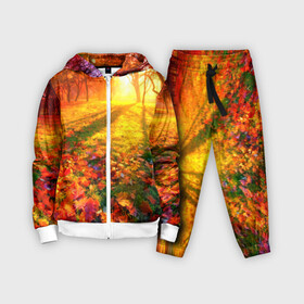 Детский костюм 3D с принтом Осень в Тюмени,  |  | autumn | bright | colors | forest | trees | деревья | краски | лес | лучи | осень | солнце | цвета | яркие