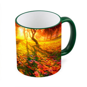 Кружка 3D с принтом Осень в Тюмени, керамика | ёмкость 330 мл | Тематика изображения на принте: autumn | bright | colors | forest | trees | деревья | краски | лес | лучи | осень | солнце | цвета | яркие