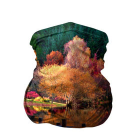 Бандана-труба 3D с принтом Осень в Тюмени, 100% полиэстер, ткань с особыми свойствами — Activecool | плотность 150‒180 г/м2; хорошо тянется, но сохраняет форму | autumn | boat | bright | colors | forest | paint | river | trees | деревья | краски | лес | лодка | осень | река | цвета | яркие