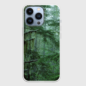 Чехол для iPhone 13 Pro с принтом Дремучий лес в Тюмени,  |  | camouflage | dense | fog | forest | spruce | tree | дремучий | ёлка | ельник | камуфляж | лес | маскировка | туман