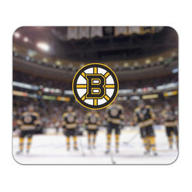 Коврик прямоугольный с принтом Boston Bruins в Тюмени, натуральный каучук | размер 230 х 185 мм; запечатка лицевой стороны | Тематика изображения на принте: бостон | брюинз
