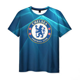 Мужская футболка 3D с принтом Chelsea в Тюмени, 100% полиэфир | прямой крой, круглый вырез горловины, длина до линии бедер | chelsea | англия | премьер лига | фанат | футбол | футболист | челси