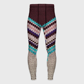 Мужские тайтсы 3D с принтом Плетение в Тюмени,  |  | зигзаг | свитер | текстура