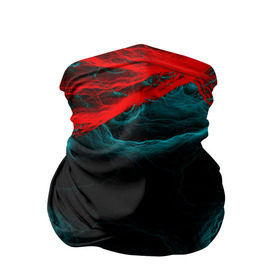 Бандана-труба 3D с принтом Fractal в Тюмени, 100% полиэстер, ткань с особыми свойствами — Activecool | плотность 150‒180 г/м2; хорошо тянется, но сохраняет форму | волны | красный | черный