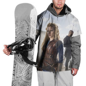 Накидка на куртку 3D с принтом Лагерта и Рагнар Лотброки в Тюмени, 100% полиэстер |  | vikings | викинги | лагерта | лотброк | рагнар
