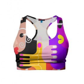 Женский спортивный топ 3D с принтом Abstract-women в Тюмени, 82% полиэстер, 18% спандекс Ткань безопасна для здоровья, позволяет коже дышать, не мнется и не растягивается |  | 