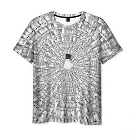 Мужская футболка 3D с принтом Хатифнатты в Тюмени, 100% полиэфир | прямой крой, круглый вырез горловины, длина до линии бедер | Тематика изображения на принте: moomins | мумми тролль | папа