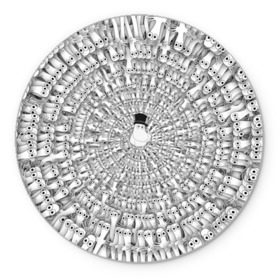 Коврик круглый с принтом Хатифнатты в Тюмени, резина и полиэстер | круглая форма, изображение наносится на всю лицевую часть | Тематика изображения на принте: moomins | мумми тролль | папа