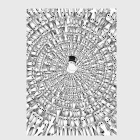 Скетчбук с принтом Хатифнатты в Тюмени, 100% бумага
 | 48 листов, плотность листов — 100 г/м2, плотность картонной обложки — 250 г/м2. Листы скреплены сверху удобной пружинной спиралью | Тематика изображения на принте: moomins | мумми тролль | папа