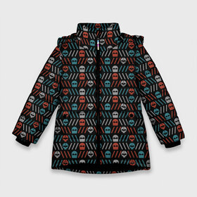 Зимняя куртка для девочек 3D с принтом TwentyONE PILOTS pattern в Тюмени, ткань верха — 100% полиэстер; подклад — 100% полиэстер, утеплитель — 100% полиэстер. | длина ниже бедра, удлиненная спинка, воротник стойка и отстегивающийся капюшон. Есть боковые карманы с листочкой на кнопках, утяжки по низу изделия и внутренний карман на молнии. 

Предусмотрены светоотражающий принт на спинке, радужный светоотражающий элемент на пуллере молнии и на резинке для утяжки. | 21 | blurryface | music | twenty one pilots