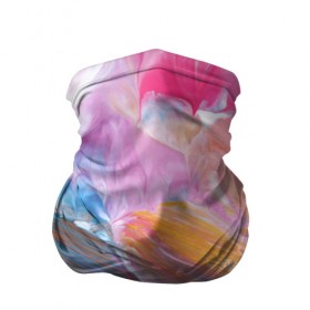 Бандана-труба 3D с принтом Абстракционизм 5 в Тюмени, 100% полиэстер, ткань с особыми свойствами — Activecool | плотность 150‒180 г/м2; хорошо тянется, но сохраняет форму | краски | мазки | разноцветный