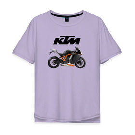 Мужская футболка хлопок Oversize с принтом KTM 6 в Тюмени, 100% хлопок | свободный крой, круглый ворот, “спинка” длиннее передней части | Тематика изображения на принте: ktm | moto | катээм | ктм | мото | мотоцикл | мотоциклы