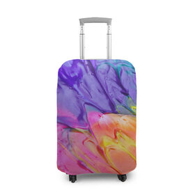 Чехол для чемодана 3D с принтом Абстракционизм 6 в Тюмени, 86% полиэфир, 14% спандекс | двустороннее нанесение принта, прорези для ручек и колес | краска | мазки | разноцветный | яркий