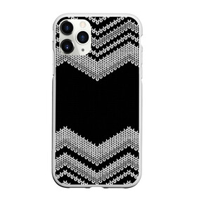 Чехол для iPhone 11 Pro Max матовый с принтом Вязаный узор в Тюмени, Силикон |  | свитер | серый | черный