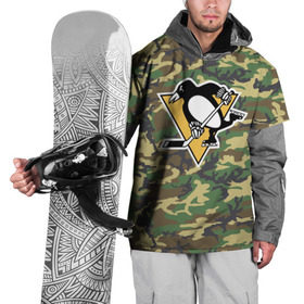 Накидка на куртку 3D с принтом Penguins Camouflage в Тюмени, 100% полиэстер |  | camouflage | hockey | nhl | pittsburgh penguins | нхл | хоккей