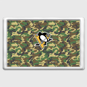 Магнит 45*70 с принтом Penguins Camouflage в Тюмени, Пластик | Размер: 78*52 мм; Размер печати: 70*45 | Тематика изображения на принте: camouflage | hockey | nhl | pittsburgh penguins | нхл | хоккей
