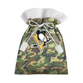 Подарочный 3D мешок с принтом Penguins Camouflage в Тюмени, 100% полиэстер | Размер: 29*39 см | camouflage | hockey | nhl | pittsburgh penguins | нхл | хоккей