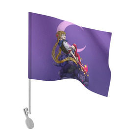 Флаг для автомобиля с принтом Сейлор Мун в Тюмени, 100% полиэстер | Размер: 30*21 см | sailor moon | аниме | девушка | лунная призма | мультик | япония