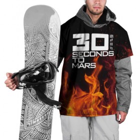 Накидка на куртку 3D с принтом 30 seconds to mars fire в Тюмени, 100% полиэстер |  | Тематика изображения на принте: jared leto