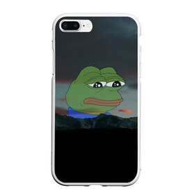 Чехол для iPhone 7Plus/8 Plus матовый с принтом Sad frog в Тюмени, Силикон | Область печати: задняя сторона чехла, без боковых панелей | Тематика изображения на принте: pepe | пепе