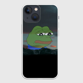 Чехол для iPhone 13 mini с принтом Sad frog в Тюмени,  |  | Тематика изображения на принте: pepe | пепе