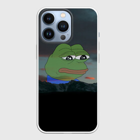 Чехол для iPhone 13 Pro с принтом Sad frog в Тюмени,  |  | Тематика изображения на принте: pepe | пепе