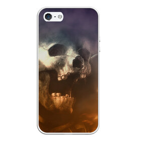 Чехол для iPhone 5/5S матовый с принтом Doom в Тюмени, Силикон | Область печати: задняя сторона чехла, без боковых панелей | doom | skull | slayer | палач | скелет | череп