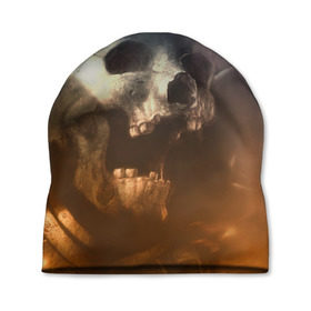 Шапка 3D с принтом Doom в Тюмени, 100% полиэстер | универсальный размер, печать по всей поверхности изделия | doom | skull | slayer | палач | скелет | череп