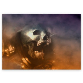 Поздравительная открытка с принтом Doom в Тюмени, 100% бумага | плотность бумаги 280 г/м2, матовая, на обратной стороне линовка и место для марки
 | doom | skull | slayer | палач | скелет | череп