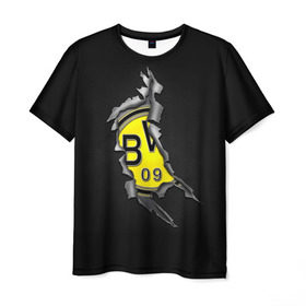 Мужская футболка 3D с принтом BVB в Тюмени, 100% полиэфир | прямой крой, круглый вырез горловины, длина до линии бедер | Тематика изображения на принте: боруссия | дортмунд