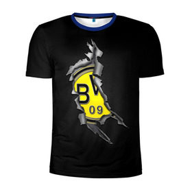 Мужская футболка 3D спортивная с принтом BVB в Тюмени, 100% полиэстер с улучшенными характеристиками | приталенный силуэт, круглая горловина, широкие плечи, сужается к линии бедра | боруссия | дортмунд