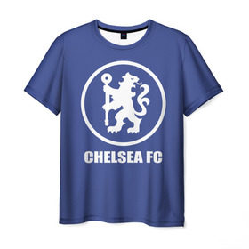 Мужская футболка 3D с принтом Chelsea FC в Тюмени, 100% полиэфир | прямой крой, круглый вырез горловины, длина до линии бедер | chelsea | англия | премьер лига | фанат | футбол | футболист | челси