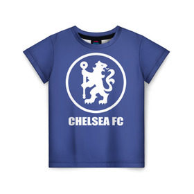 Детская футболка 3D с принтом Chelsea FC в Тюмени, 100% гипоаллергенный полиэфир | прямой крой, круглый вырез горловины, длина до линии бедер, чуть спущенное плечо, ткань немного тянется | chelsea | англия | премьер лига | фанат | футбол | футболист | челси