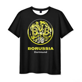 Мужская футболка 3D с принтом Borussia Dortmund в Тюмени, 100% полиэфир | прямой крой, круглый вырез горловины, длина до линии бедер | боруссия | дортмунд