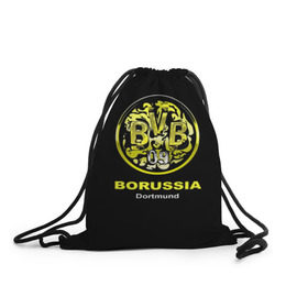 Рюкзак-мешок 3D с принтом Borussia Dortmund в Тюмени, 100% полиэстер | плотность ткани — 200 г/м2, размер — 35 х 45 см; лямки — толстые шнурки, застежка на шнуровке, без карманов и подкладки | боруссия | дортмунд