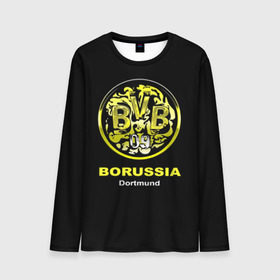 Мужской лонгслив 3D с принтом Borussia Dortmund в Тюмени, 100% полиэстер | длинные рукава, круглый вырез горловины, полуприлегающий силуэт | Тематика изображения на принте: боруссия | дортмунд