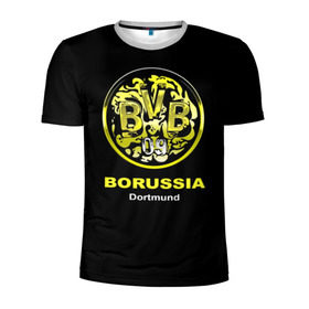 Мужская футболка 3D спортивная с принтом Borussia Dortmund в Тюмени, 100% полиэстер с улучшенными характеристиками | приталенный силуэт, круглая горловина, широкие плечи, сужается к линии бедра | боруссия | дортмунд