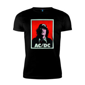 Мужская футболка премиум с принтом AC/DC: T-SHIRT в Тюмени, 92% хлопок, 8% лайкра | приталенный силуэт, круглый вырез ворота, длина до линии бедра, короткий рукав | acdc