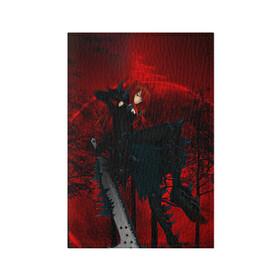 Обложка для паспорта матовая кожа с принтом Red в Тюмени, натуральная матовая кожа | размер 19,3 х 13,7 см; прозрачные пластиковые крепления | fairy tail | хвост феи