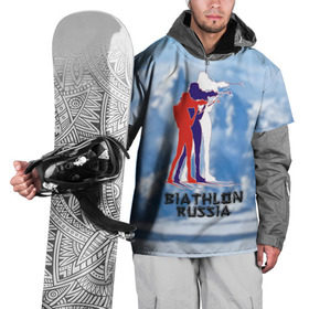 Накидка на куртку 3D с принтом Biathlon russia в Тюмени, 100% полиэстер |  | биатлон