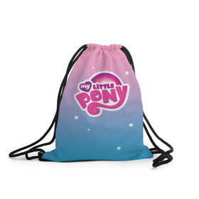 Рюкзак-мешок 3D с принтом My Little Pony в Тюмени, 100% полиэстер | плотность ткани — 200 г/м2, размер — 35 х 45 см; лямки — толстые шнурки, застежка на шнуровке, без карманов и подкладки | Тематика изображения на принте: dash | rainbow