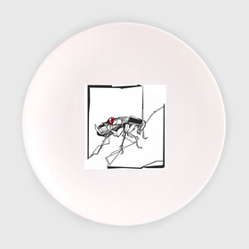 Тарелка 3D с принтом Превращение Замзы в Тюмени, фарфор | диаметр - 210 мм
диаметр для нанесения принта - 120 мм | арт | грегор замза | кафка | линии | превращение | таракан | черно белый | яблоко
