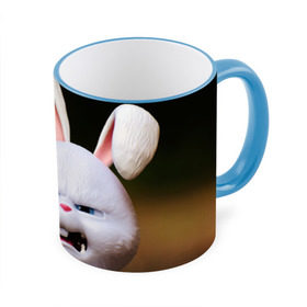 Кружка 3D с принтом Злой кролик 2 в Тюмени, керамика | ёмкость 330 мл | Тематика изображения на принте: животные | злой | игрушка | кролик | мультфильм | тайная жизнь домашних животных